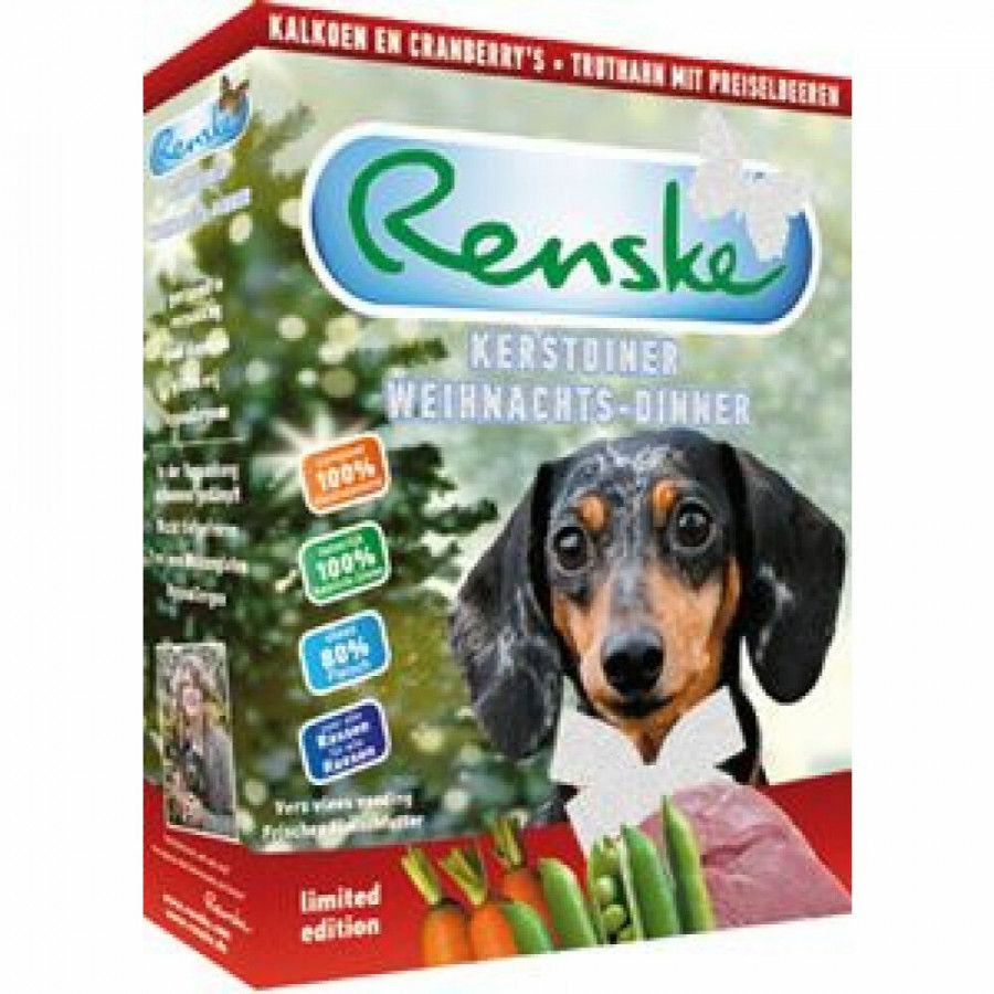 Renske 10x Vers Gestoomd Complete Menu Kerstdiner Kalkoen Cranberry 395 gr