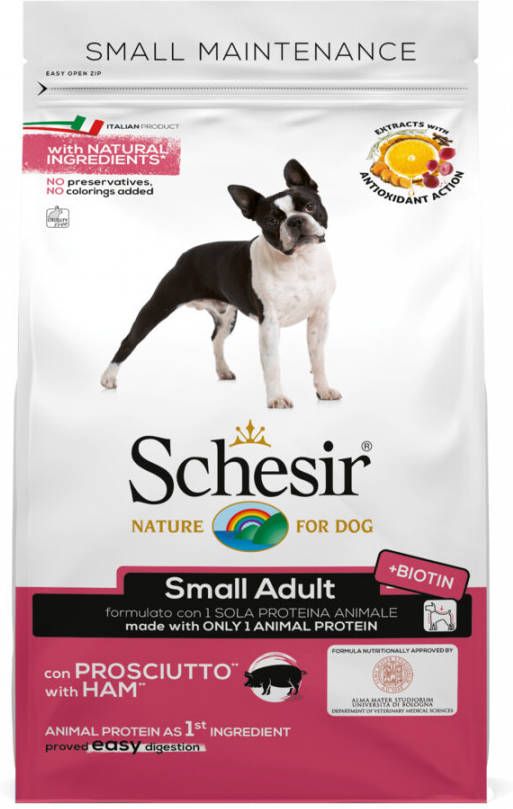 Schesir Dog Small Adult Ham Hondenvoer 2 kg Monoprotein