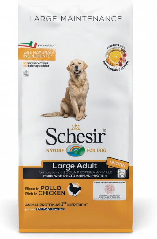 Schesir Large Maintenance Kip Hondenvoer 12 kg