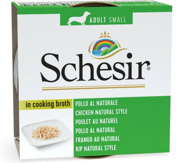 Schesir 14x Hondenvoer Kip Naturel in Bouillon 85 gr