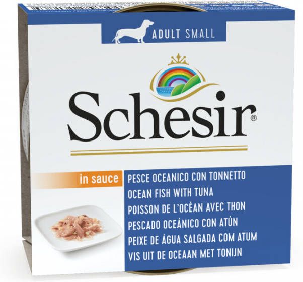 Schesir 14x Hondenvoer Oceaanvis Tonijn in Saus 85 gr