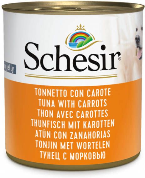 Schesir Hond Blik Gelei 285 g Hondenvoer Tonijn&Wortel