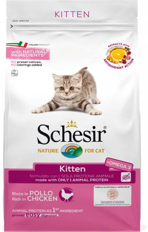 Schesir Cat Dry Kitten Kip Kattenvoer 400 g