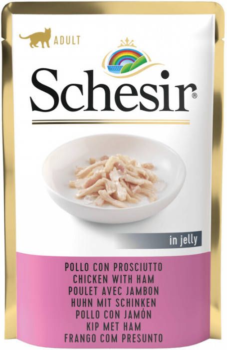 6x85g Tonijn Met Rundvlees Schesir Complete Nutrition Kattenvoer In Gelei Natvoer Voor Katten