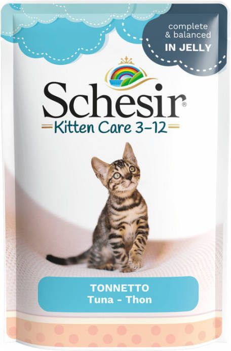Schesir Kitten Maaltijdzakjes In Gelei Kattenvoer Tonijn 85 g