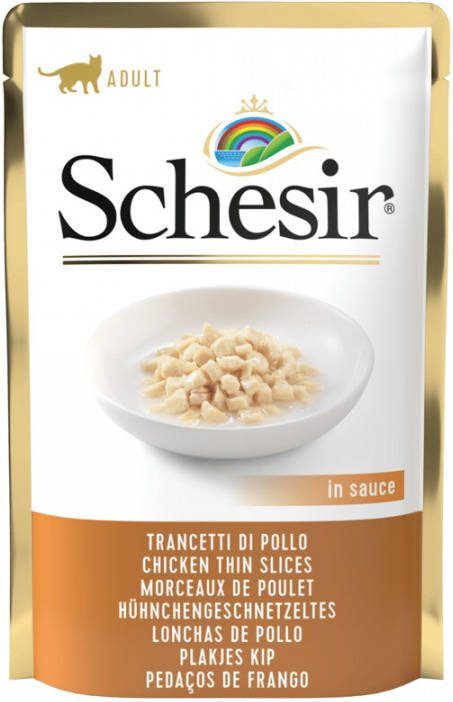Schesir Cat Maaltijdzakjes Adult In Saus Kattenvoer Kip 85 g