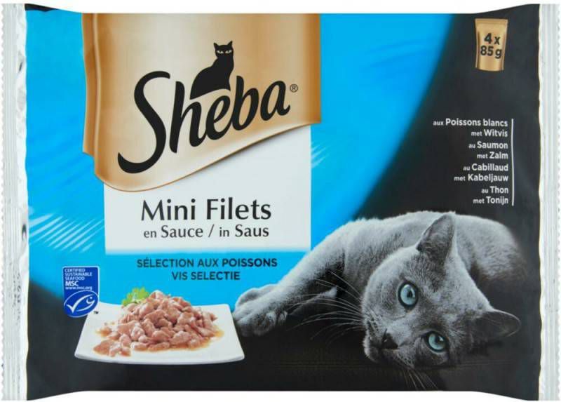 Sheba 13x Delice Pouch Vis Selectie Multipack 340 gr