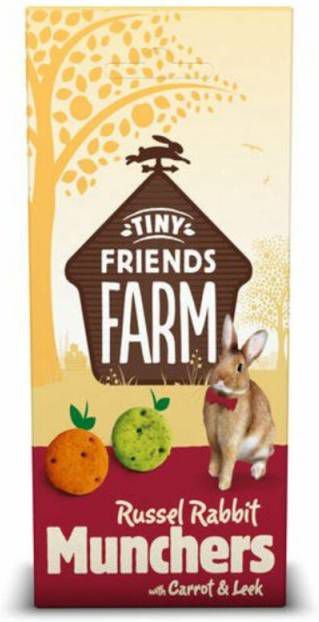 Tiny Friends Farm Russel Carrot & Leek Munchers Konijnensnack Wortel Groente 120 g