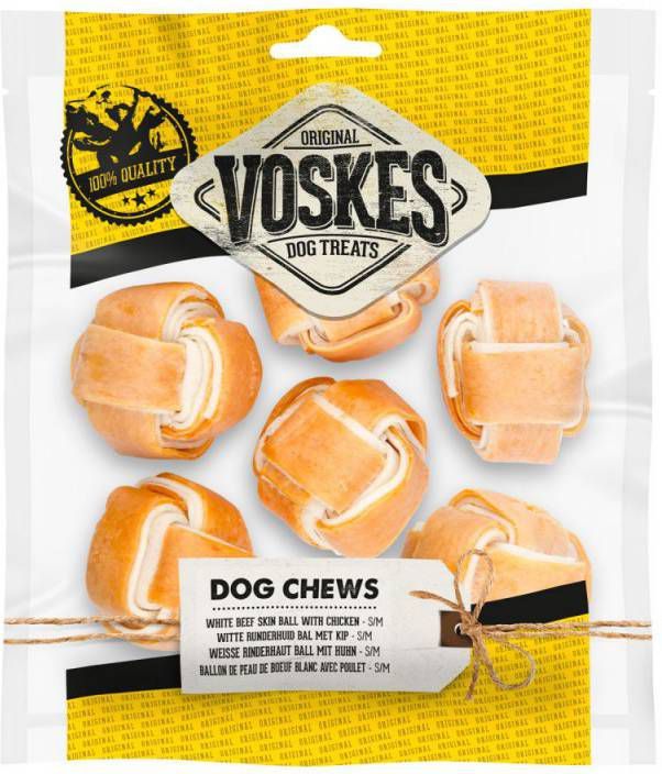 Voskes 10x Bal White met Kip 6 stuks