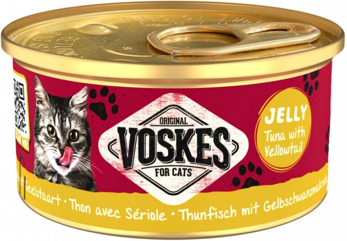 Voskes Kattenvoer Nat Tonijn met Geelstaart 85gr