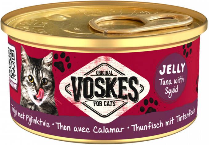Voskes Kattenvoer Nat Tonijn met Pijlinktvis 85gr