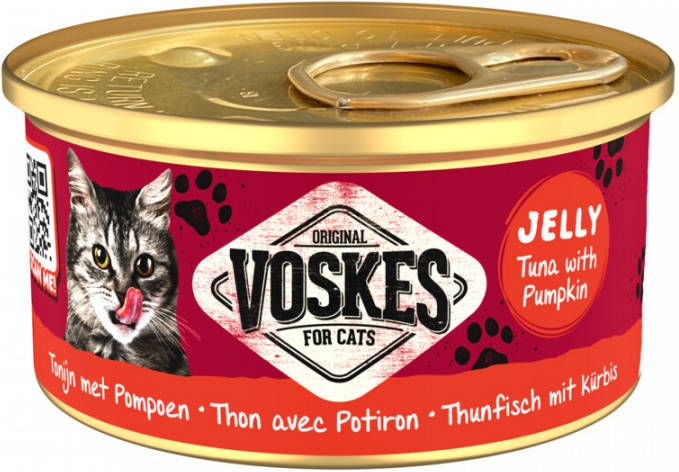 Voskes Kattenvoer Nat Tonijn met Pompoen 85gr