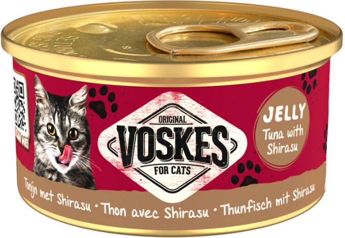 Voskes Kattenvoer Nat Tonijn met Shirasu 85gr