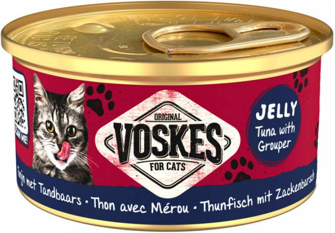 Voskes Kattenvoer Nat Tonijn met Tandbaars 85gr