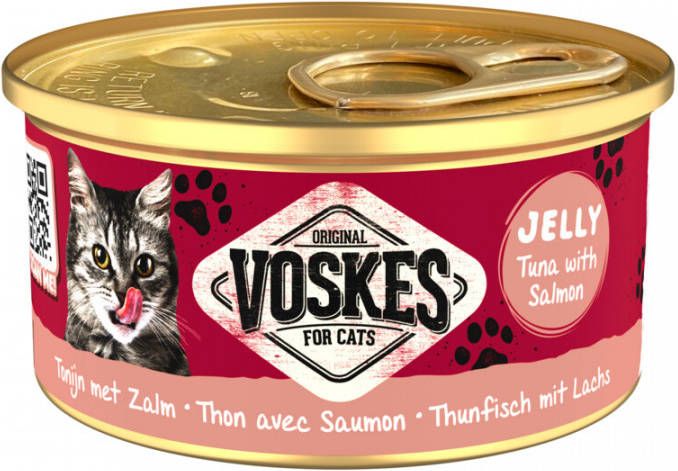 Voskes Kattenvoer Nat Tonijn met Zalm 85gr