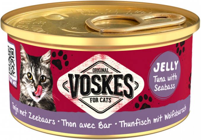 Voskes Kattenvoer Nat Tonijn met Zeebaars 85gr