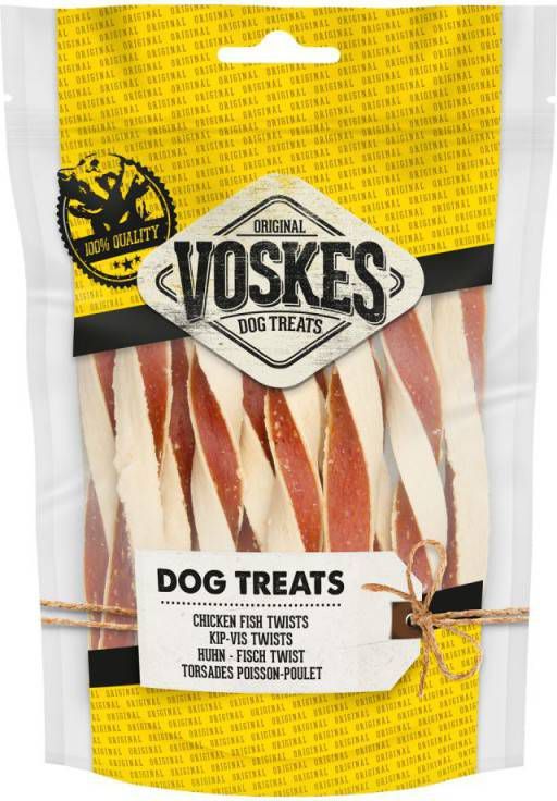 Voskes 10x Kip Vis Twists 100 gr