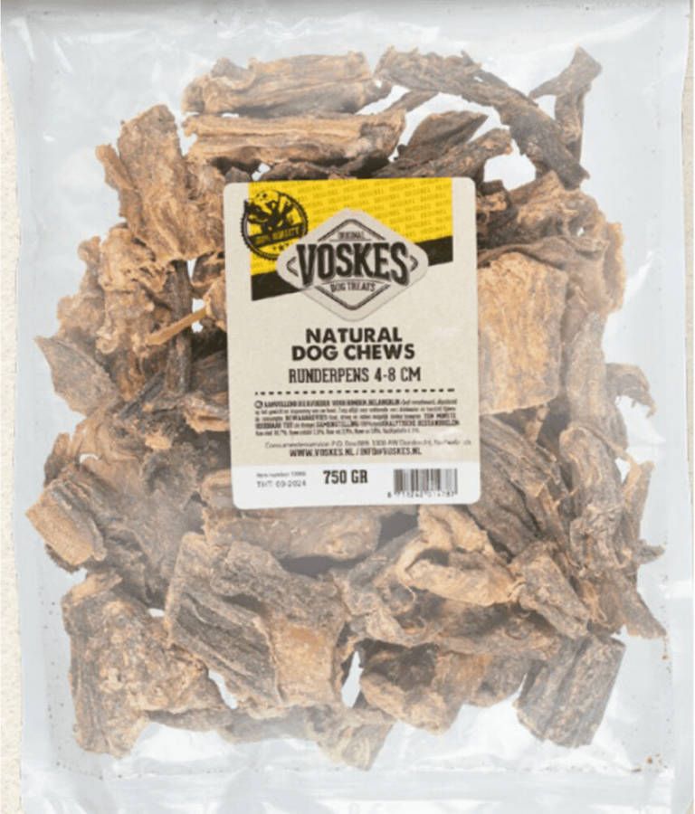 Voskes 18x Runderpens Stukjes 4 tot 8 cm 750gr