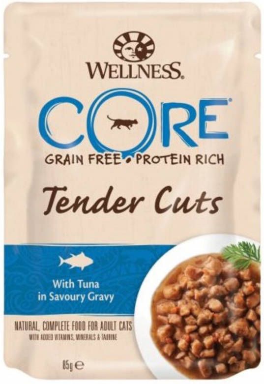 Wellness Core 24x Kattenvoer Tender Cuts Tonijn 85 gr
