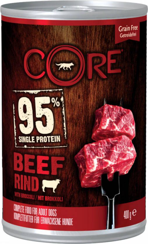 Wellness Core 6x Hondenvoer Blik Rund Broccoli 400 gr