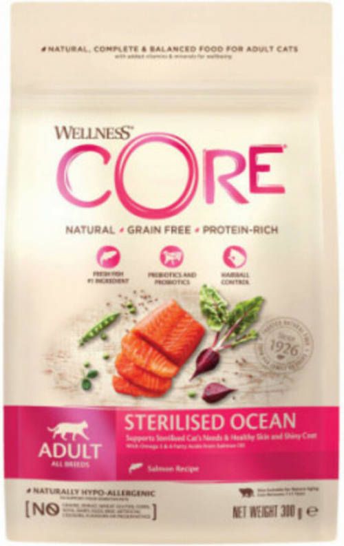 Wellness Core 6x Kattenvoer Sterilised Zalm 300 gr