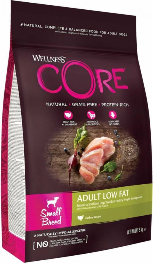 Wellness Core Hondenvoer Small Healthy Weight Kalkoen 5 kg