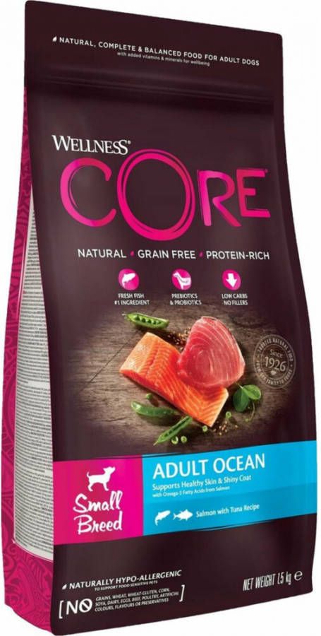 Wellness Core 4x Hondenvoer Small Ocean Zalm 1, 5 kg