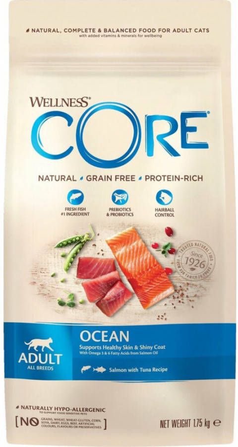 Wellness Core 4x Kattenvoer Original Zalm Tonijn 1, 75 kg