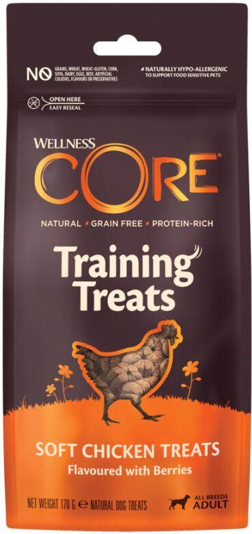 Wellness Core 8x Trainingssnack Kip Kersen 170 gr