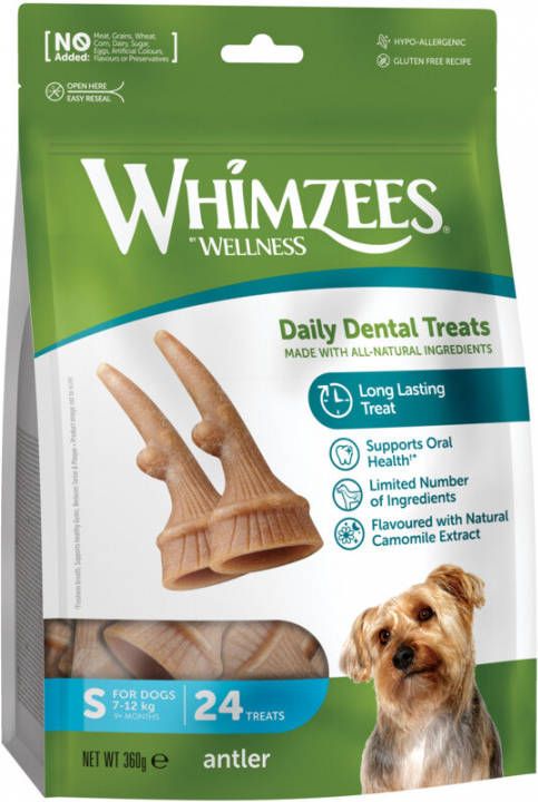 Whimzees 6x Voordeelverpakking Occupy Antler S 24 stuks