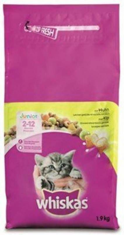 Whiskas Brokjes Junior Kip Kattenvoer 1.9 kg