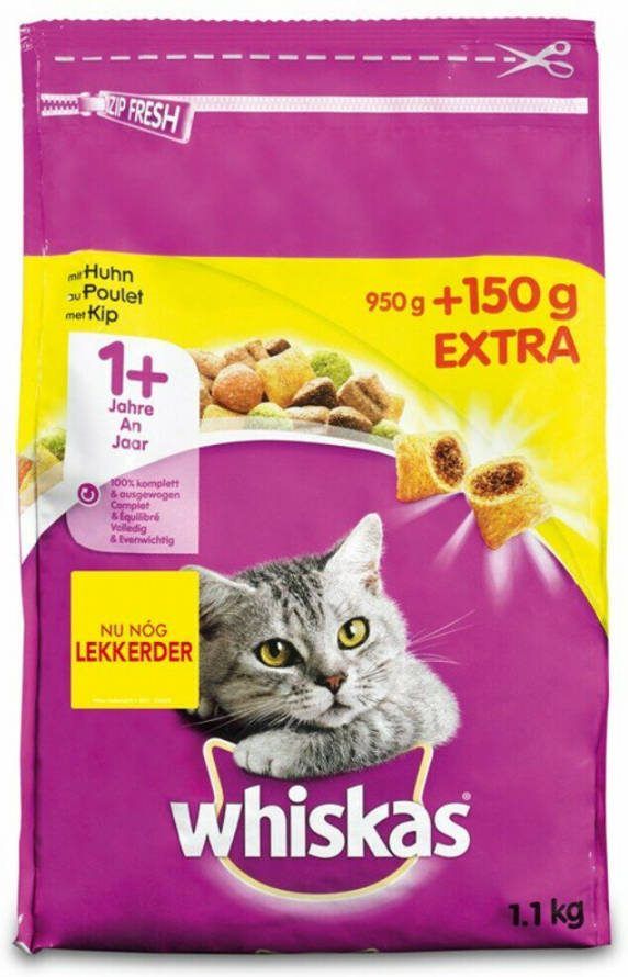 Whiskas Brokjes Senior Kip Kattenvoer 950 g