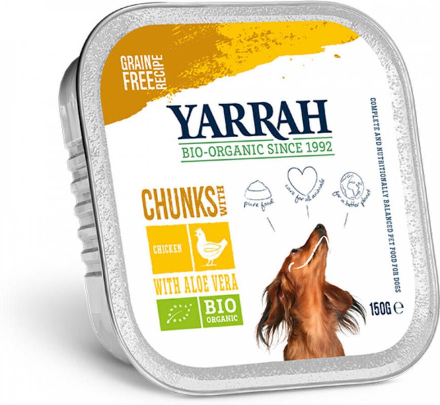 Yarrah Bio Hondenvoer Brokjes In Saus Hondenvoer Kip 150 g