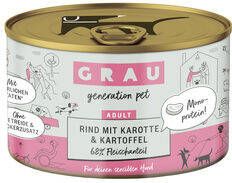 Grau Adult Hondenvoer Rund met wortel en aardappel Blik 6 x 200 g