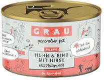 Grau DST Puppy/Junior Hondenvoer Kip, rund en gierst Blik 6x200g