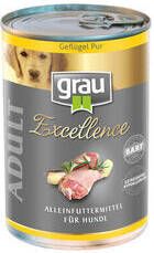 Grau Excellence Adult Puur Hondenvoer Gevogelte Blik 6 x 400 g
