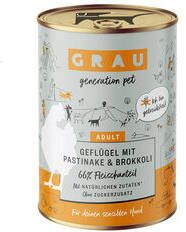 Grau Hondenvoer Gevogelte met pastinaak en broccoli Blik 6 x 400g