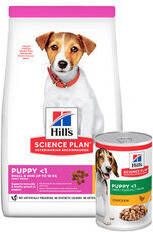 Hill's Puppy Small&Mini Kip 6kg zak & 12 blikken natvoer 15% combi korting