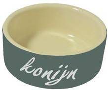 Merkloos Non branded Voerbak Konijnen 12 Cm Steen Grijs/beige