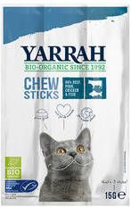 Yarrah Kattensnack Chew Stick met Vis Bio 25 x 15 g