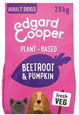 4x Edgard&amp, Cooper Plantaardig Hondenvoer Rode Biet Pompoen 2, 5 kg