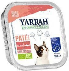 Yarrah 8x Biologisch Kattenvoer Multipack Paté Graanvrij Zalm Zeewier 800 gr