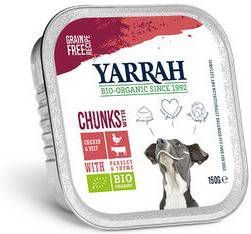 Yarrah Natvoer Hond Kuipje Chunks met Rund Bio 12 x 150 g