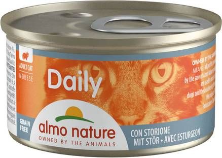 Almo Nature Cat Blik Daily Menu Mousse 85 g Kattenvoer Steur online kopen