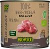 Biofood BF Petfood Organic 100% rundvlees natvoer hond & kat(blik 200 g)12 x 200 gr online kopen