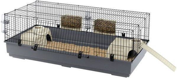Ferplast Konijnenkooi Rabbit Dierenverblijf 140x71x51 cm Grijs Zwart 140