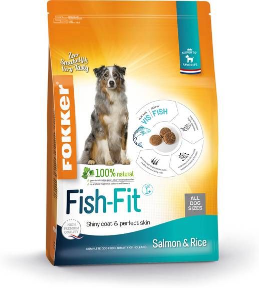 Fokker Fish Fit Zalm & Rijst hondenvoer 2 x 2, 5 kg