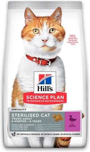 Hill's Hill&apos, s Feline Young Adult Sterilised Cat Eend Kattenvoer 1.5 kg online kopen