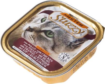 Stuzzy Cat Sterilised paté met kip kattenvoer 100 gr. 4 trays(128 x 100 gr )