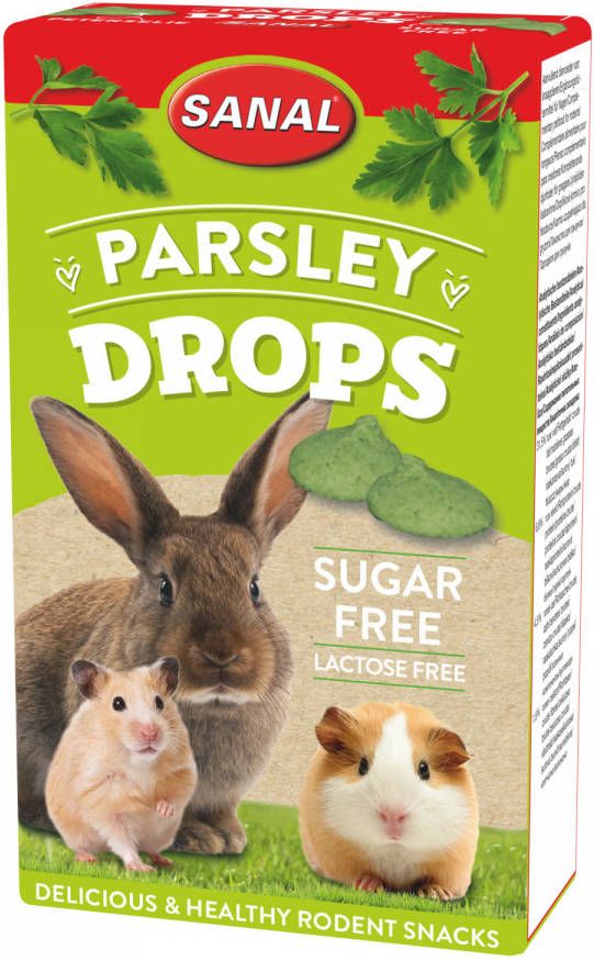 Sanal Drops Sugar Free Knaagdiersnack Peterselie 45 g